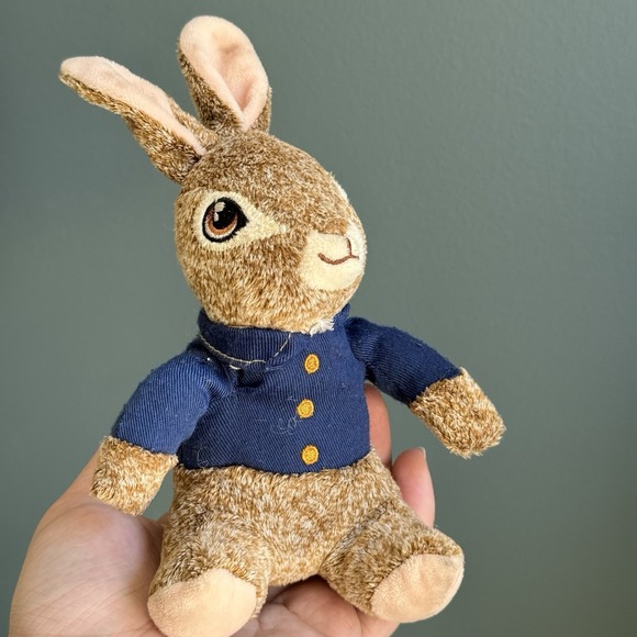 Dan Dee Peter Rabbit Plush Stuffed Animal Toy 7in Blue Brown T46 - Picture 1 of 13